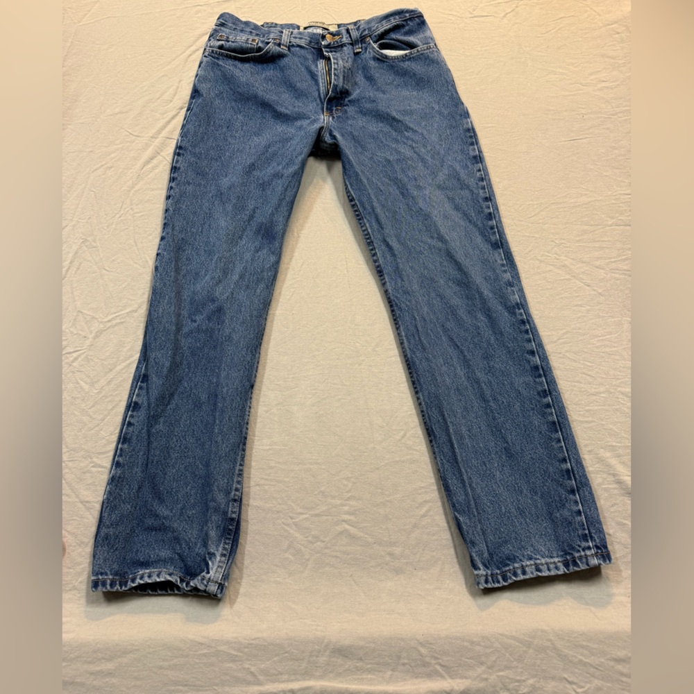 Wrangler Mens Straight Leg Blue Jeans